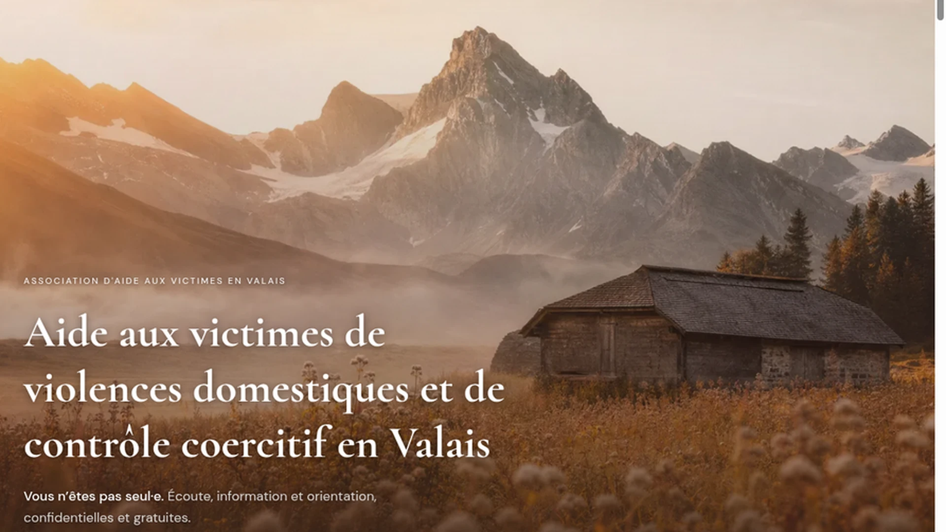 Accueil du site public Légitime Valais